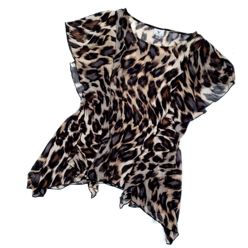 Worthington Leopard Print Flowy Top